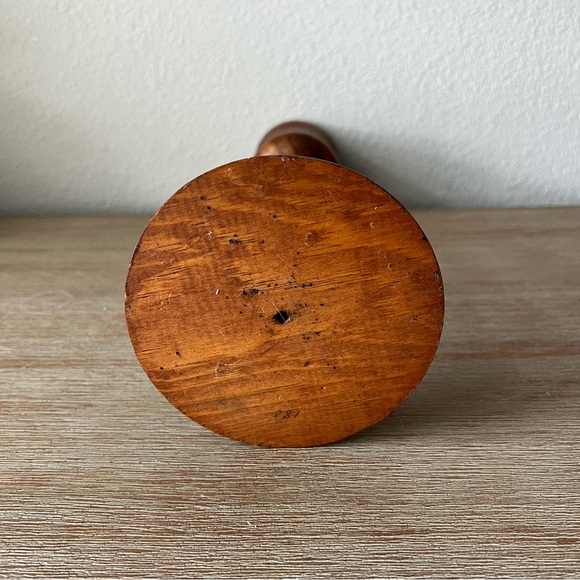 Vintage Wood Candlestick Holder - Picture 6 of 7